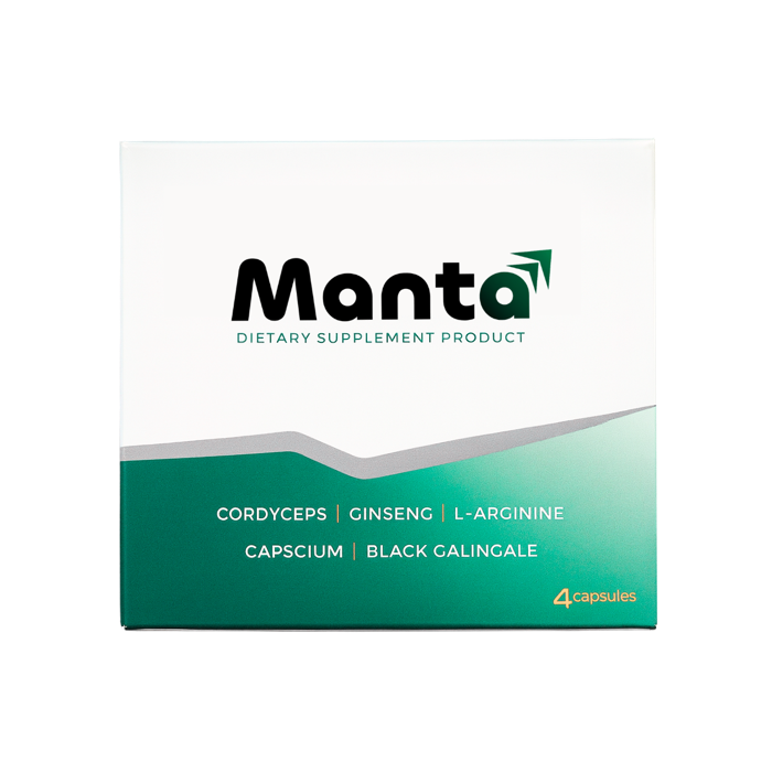 กล่องผลิตภัณฑ์ Manta ขนาด 4 แคปซูล